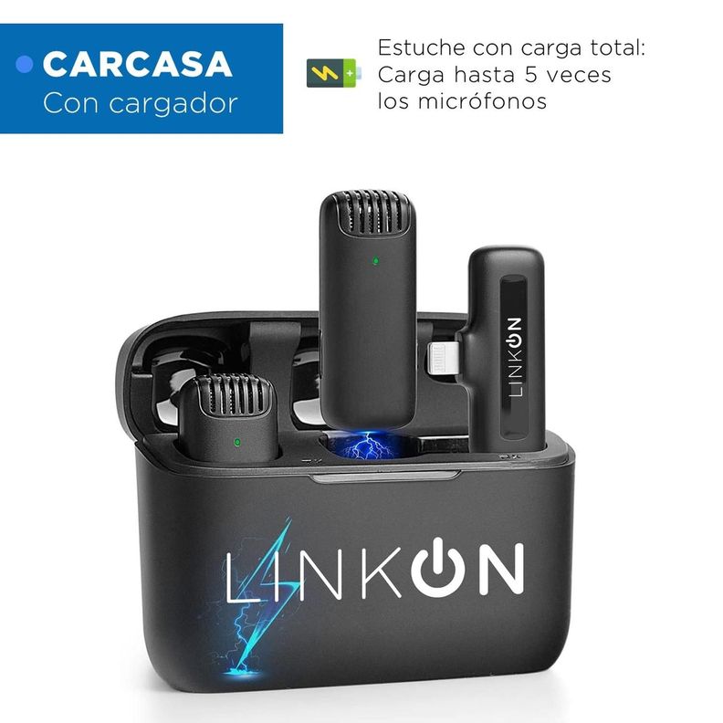 Microfono Inalambrico Solapa Lavalier Linkon PRO + Estuche-4