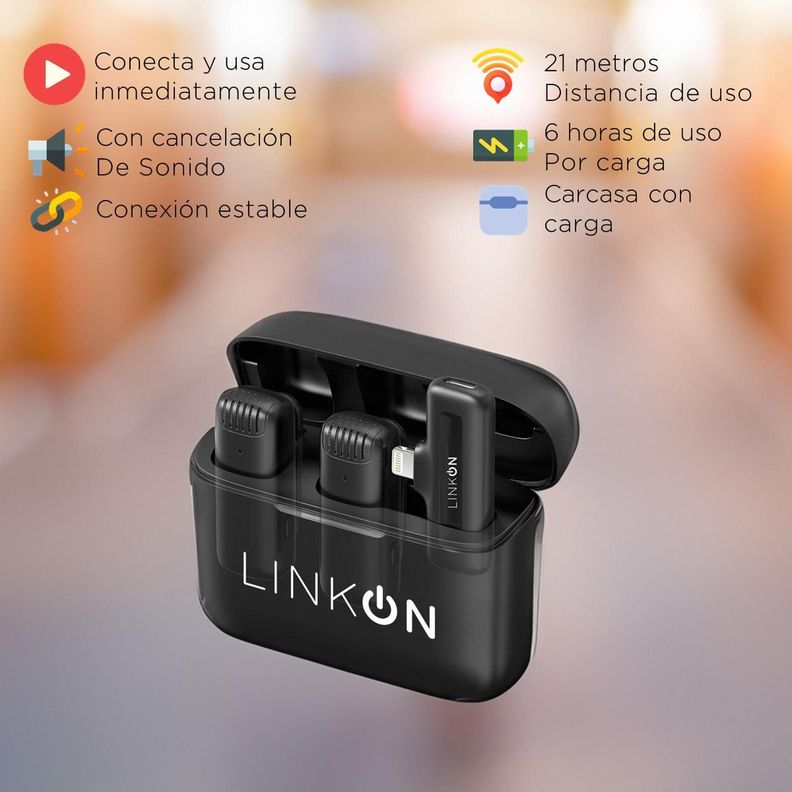 Microfono Inalambrico Solapa Lavalier Linkon PRO + Estuche-1