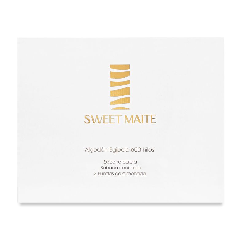 Sábana Bajera Sweet Maite 2 plazas 600 Hilos-1
