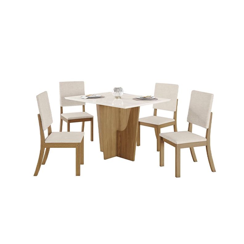 JUEGO DE COMEDOR 4 SILLAS HOME MOBILI CAJU-0