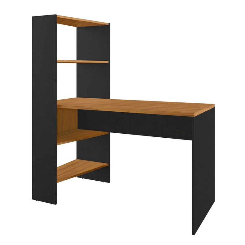ESCRITORIO CON REPISAS HOME MOBILI FEYS NEGRO-5