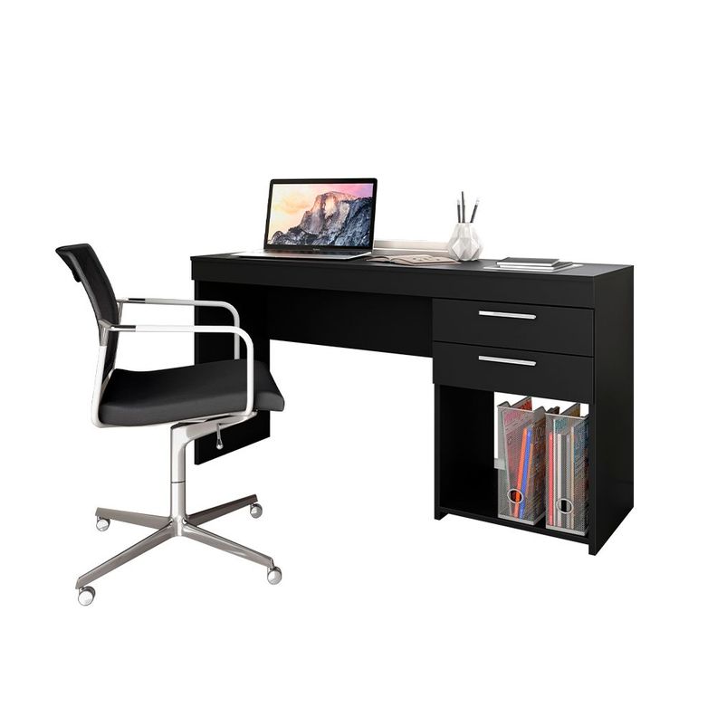 ESCRITORIO 2 CAJONES NIZA NEGRO
