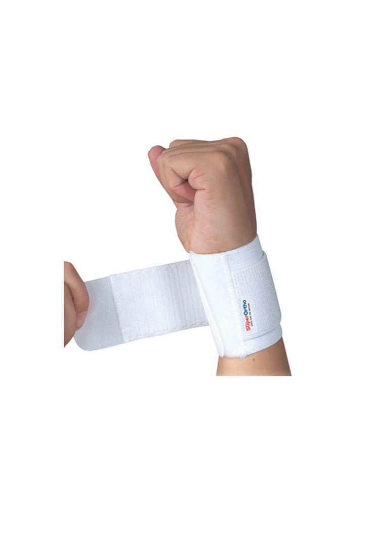 Muñequera Elástica con Velcro Blanca Talla S/M-0