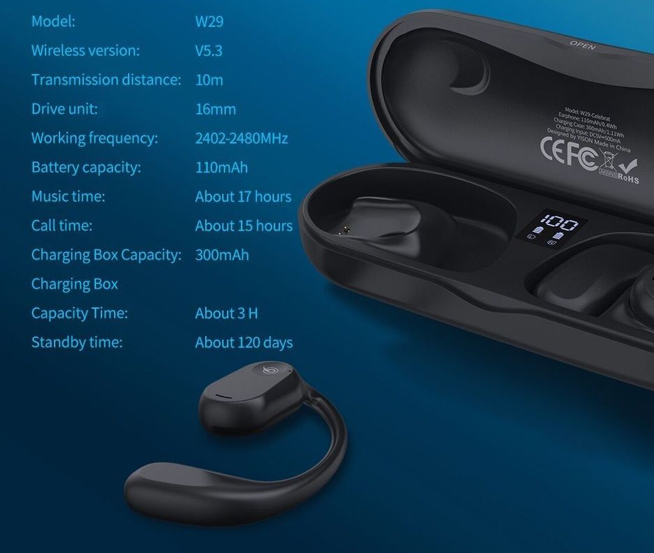 Auriculares Deportivos Air Conduction W29 Celebrat-3