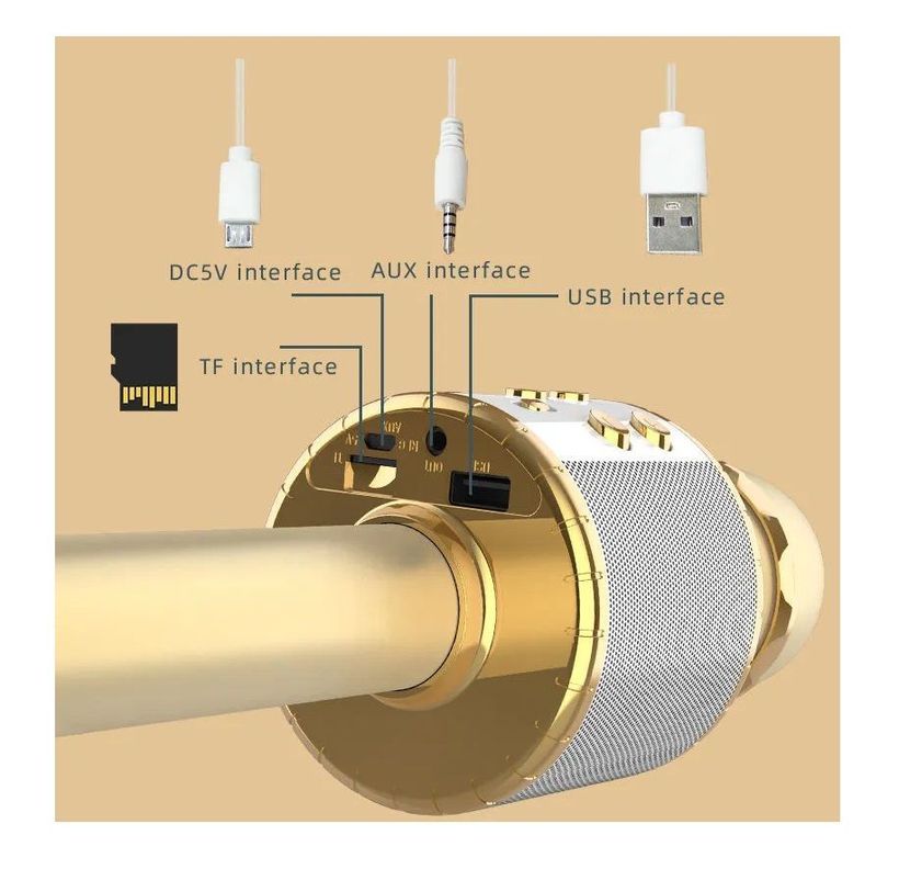 Micrófono Parlante Inalámbrico Karaoke Ws-858l-4