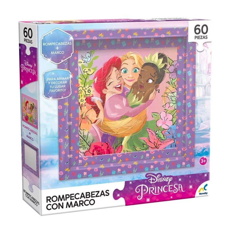 Rompecabezas Princesas con marco 60 piezas-Disney-0