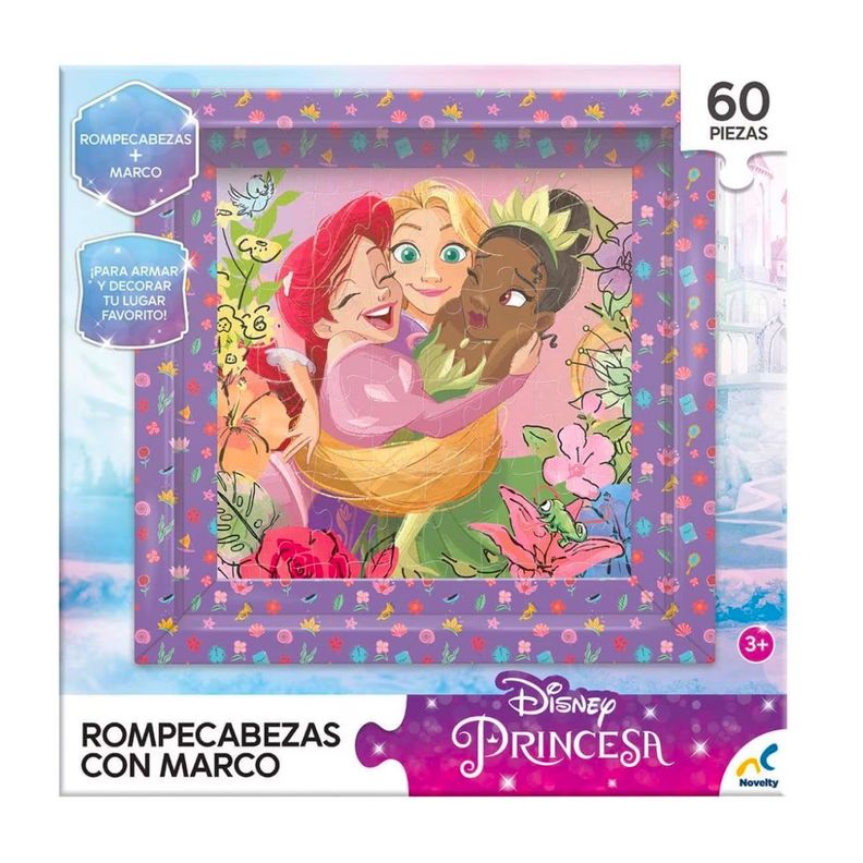 Rompecabezas Princesas con marco 60 piezas-Disney-2