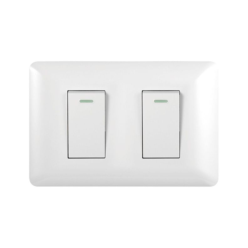 Interruptor Doble 9/24 10A 250V Blanco-0