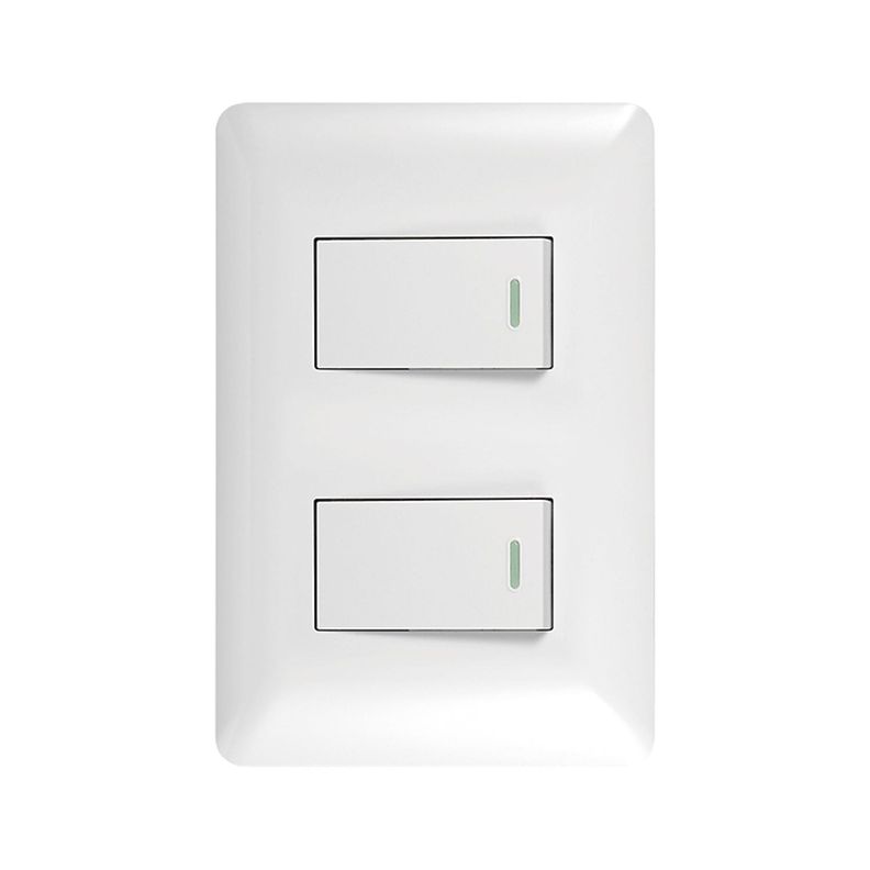 Interruptor Doble 9/24 10A 250V Blanco-1