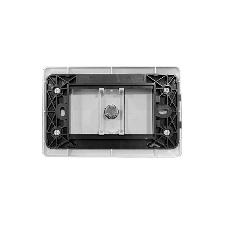 Pack 10 Toma Coaxial RG6 TV Blanco-3