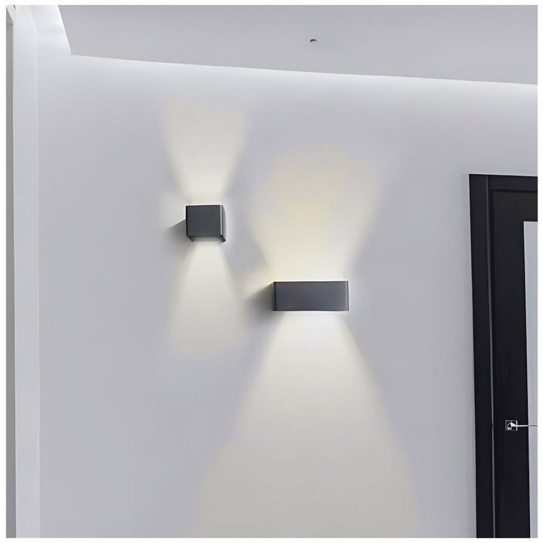 Apliqué LED de Pared Cuadrado 3W Cálido Negro-3