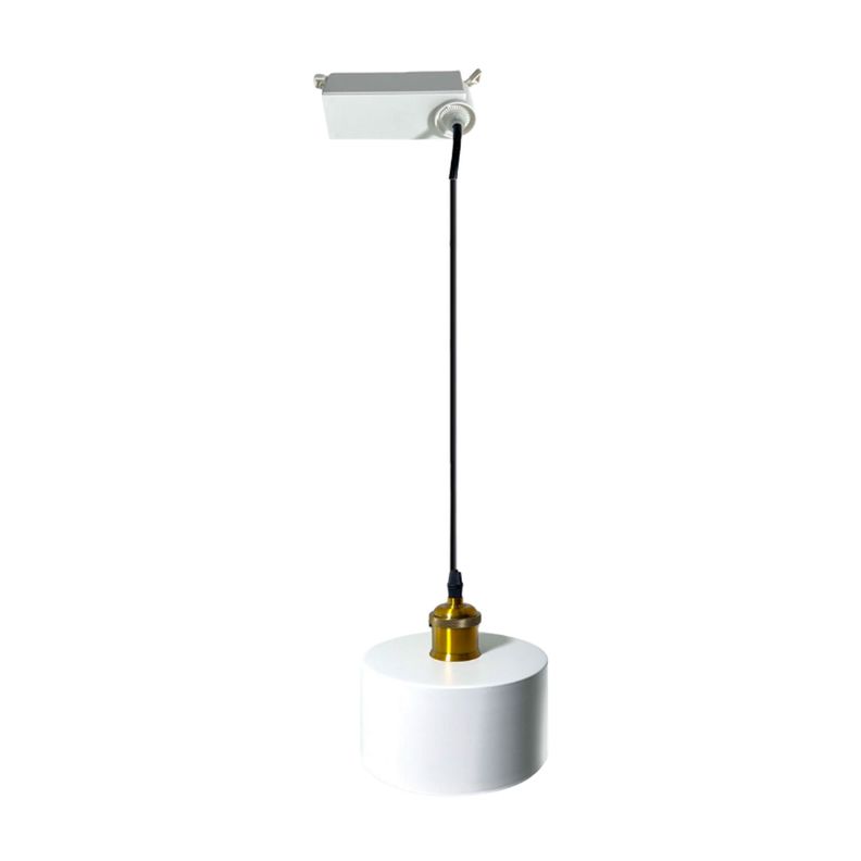 Lámpara Colgante A Riel Moderna Blanco Morava E-27 Ampolleta Fría-0