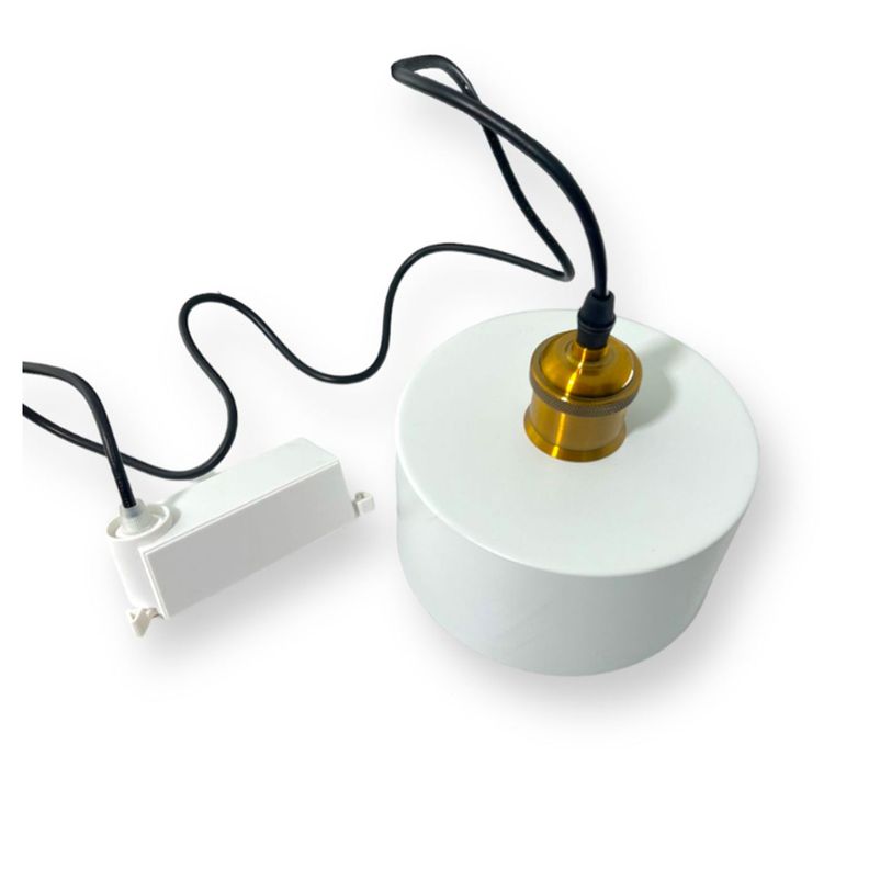 Lámpara Colgante A Riel Moderna Blanco Morava E-27 Ampolleta Fría-3