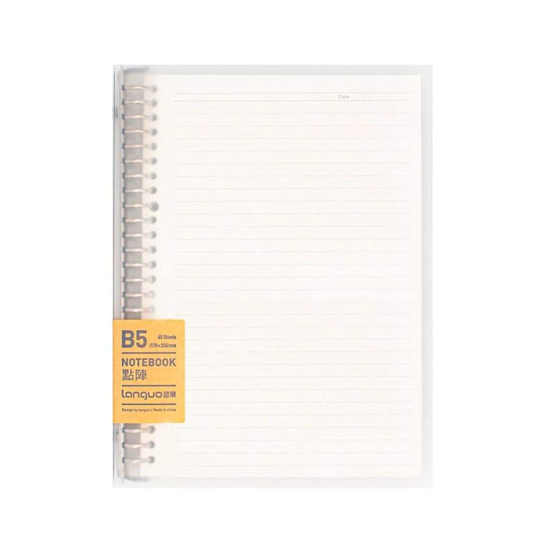 Libreta Anillada Tipo Binder B5 Diseño Líneas-0