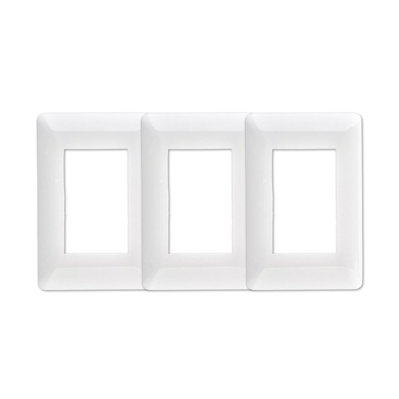 Pack 3 Placa Triple Con Soporte Blanco-0