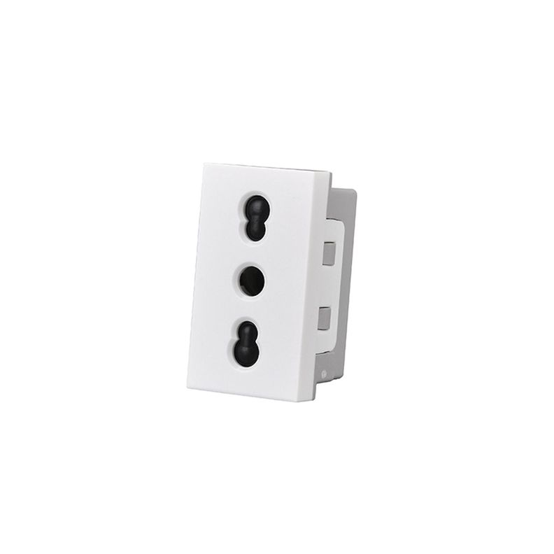 Pack 10 Modulo Tomacorriente 10/16A 250V Blanco-1