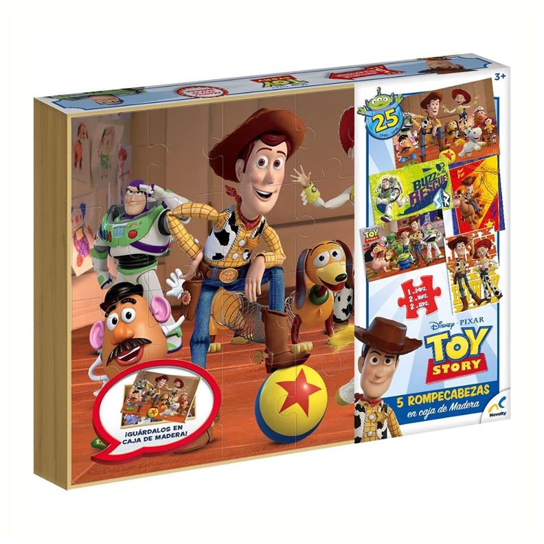 Rompecabezas 5 en 1 Caja Madera Toy Story-Pixar-0