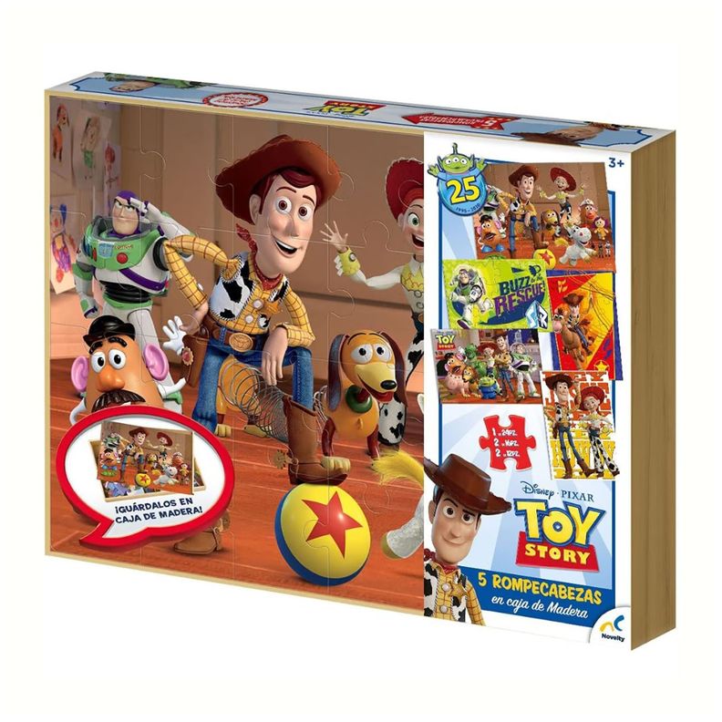 Rompecabezas 5 en 1 Caja Madera Toy Story-Pixar-1