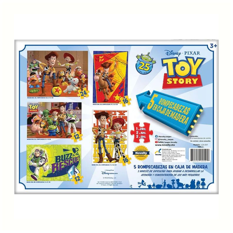Rompecabezas 5 en 1 Caja Madera Toy Story-Pixar-3
