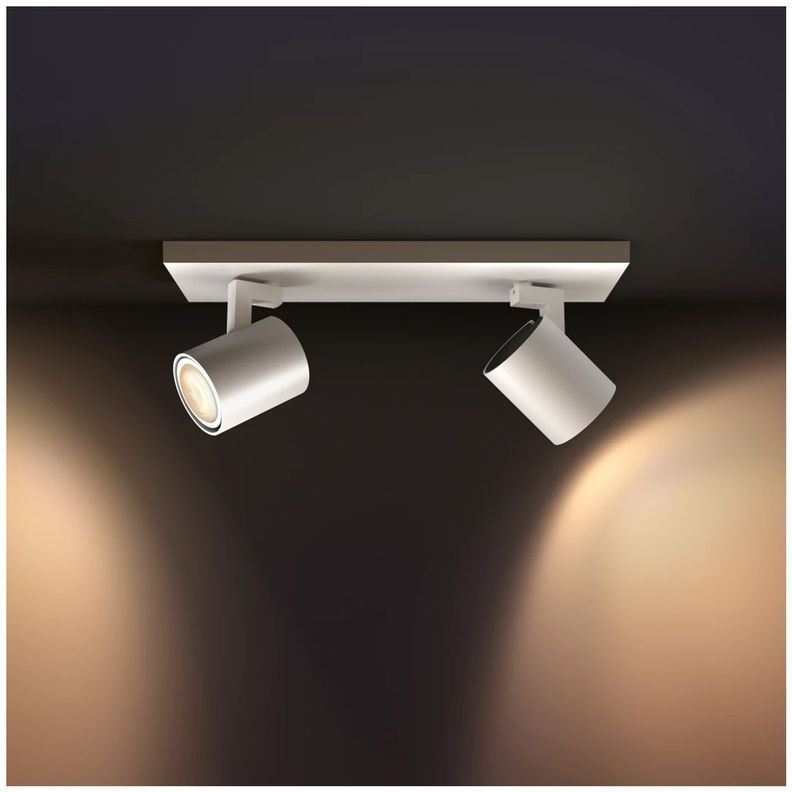 Foco Spot LED "Track Light" 2xGU10 Blanco Incluye Ampolleta Cálida-2