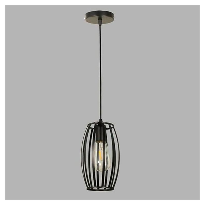 Lámpara Colgante Jaula de Aluminio Estilo Moderna E-27 Ampolleta Fría-1
