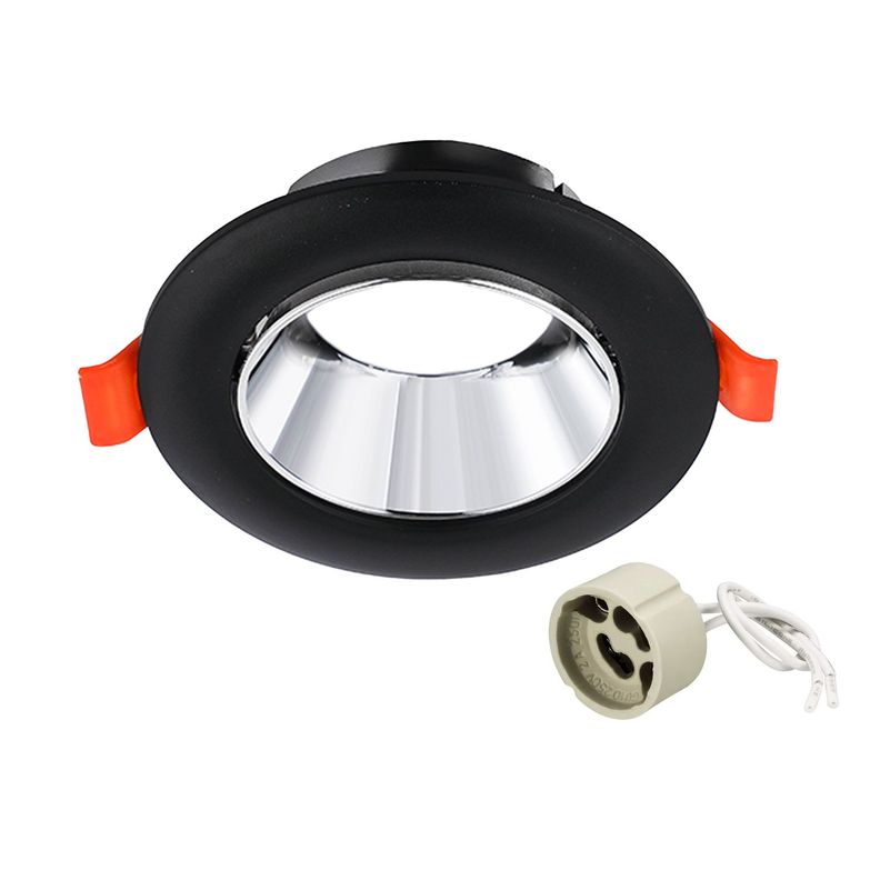 Foco Spot Porta GU-10 "LED Track Light" 9 cm - Negro/Plateado-0