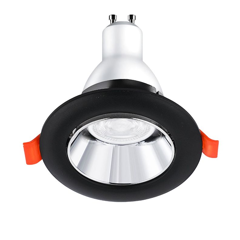 Foco Spot Porta GU-10 "LED Track Light" 9 cm - Negro/Plateado-3