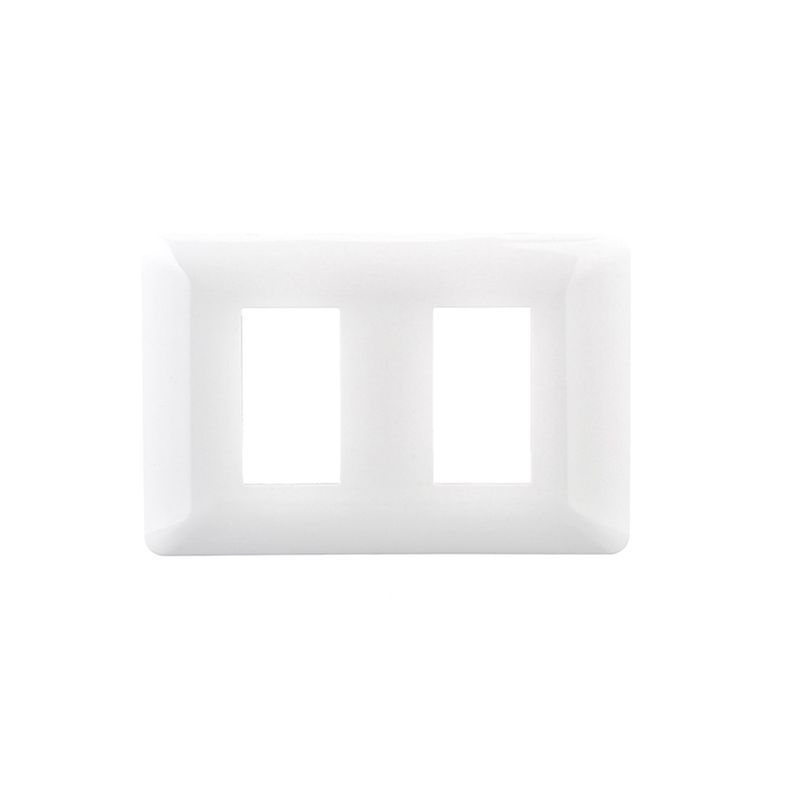 Pack 3 Placa Doble Con Soporte Blanco-1