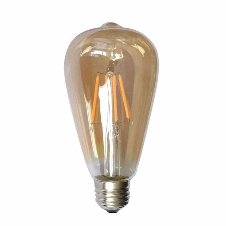 Ampolleta E-27 LED Edison Filamento 6W  - Cálida-1