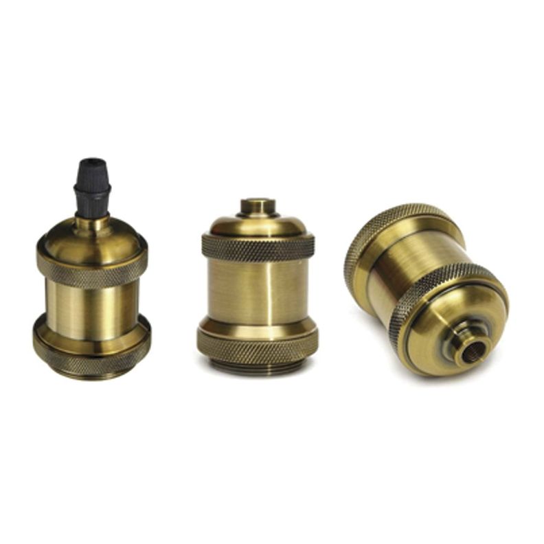 Pack 5 Soquetes E-27 Retro Dorado Vintage-1