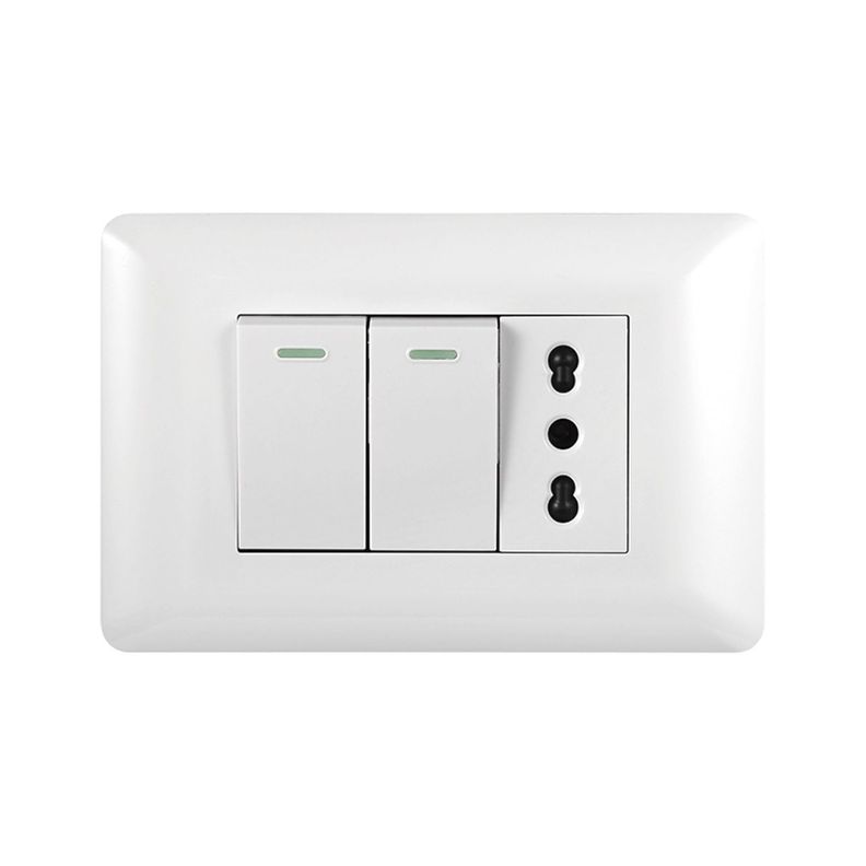 Pack 5 Tomacorriente 10/16A 250V + Interruptor 9/12 10A-1