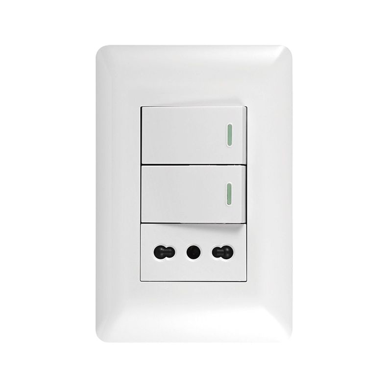 Pack 5 Tomacorriente 10/16A 250V + Interruptor 9/12 10A-2