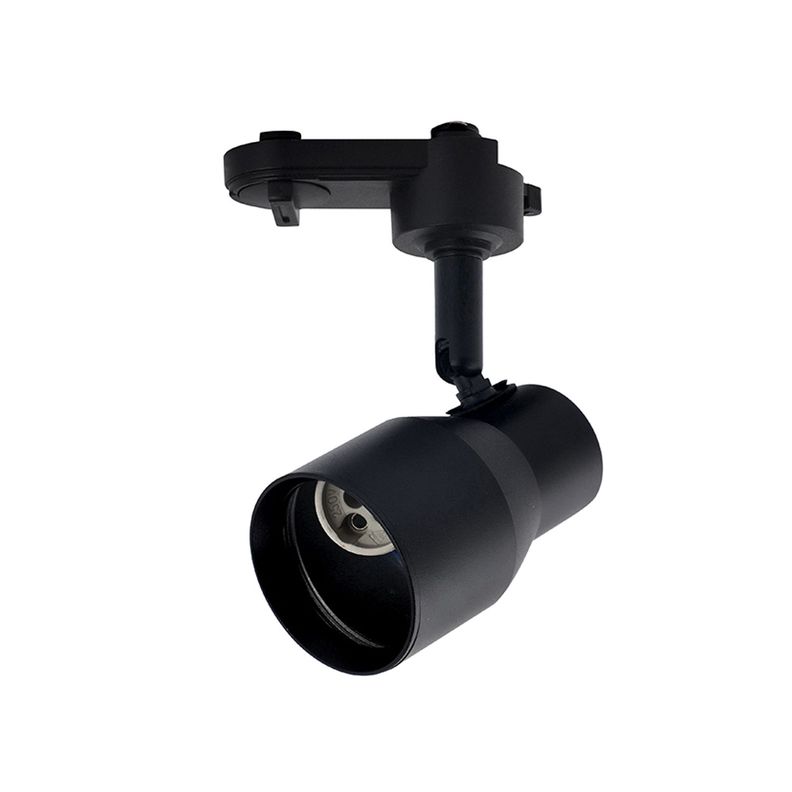 Foco LED Riel Porta GU-10 Round Negro Incluye  Ampolleta -0