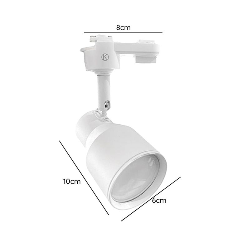 Foco LED Decorativo Riel Monofásico Blanco GU-10 Elnath Ampolleta Cálida-1