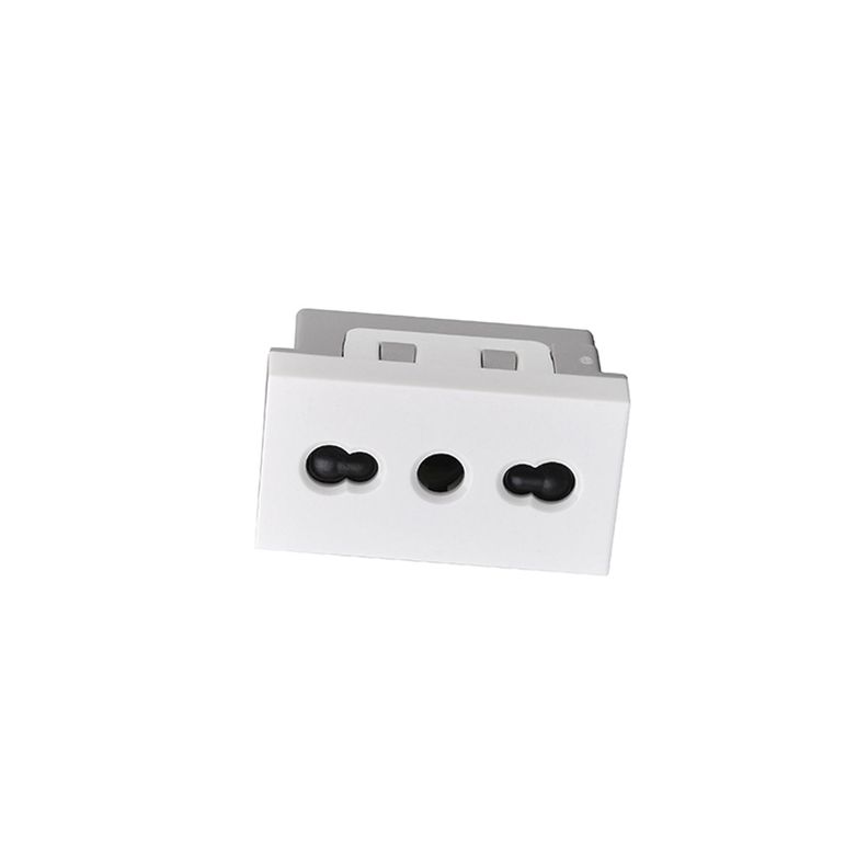 Pack 5 Modulo Tomacorriente 10/16A 250V Blanco-2