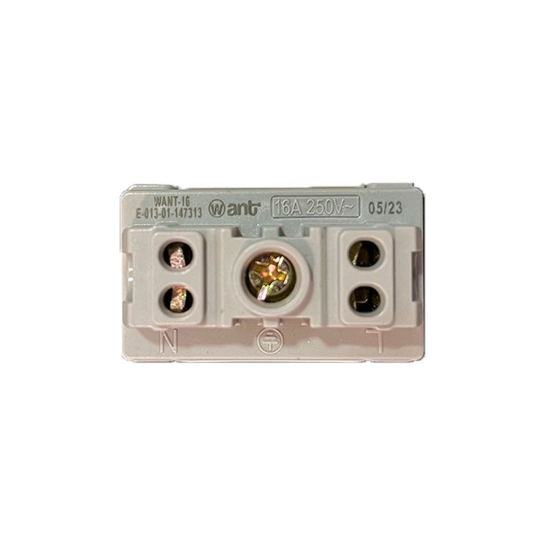 Pack 5 Modulo Tomacorriente 10/16A 250V Blanco-3