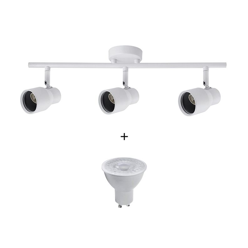 Foco Spot Cielo o Muro Porta 3xGU-10 Round Blanco Incluye  Ampolleta -1