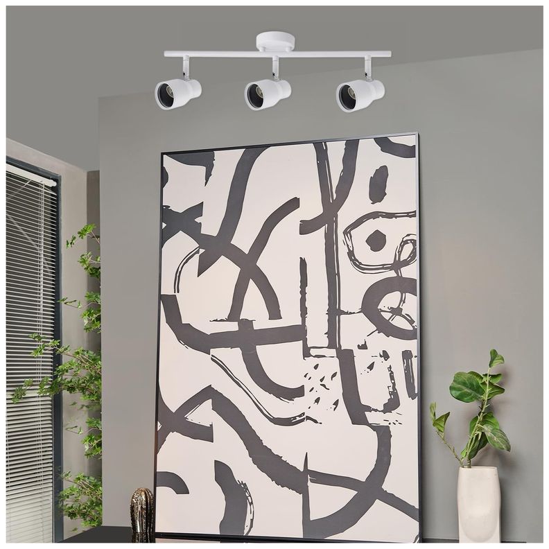 Foco Spot Cielo o Muro Porta 3xGU-10 Round Blanco Incluye  Ampolleta -3