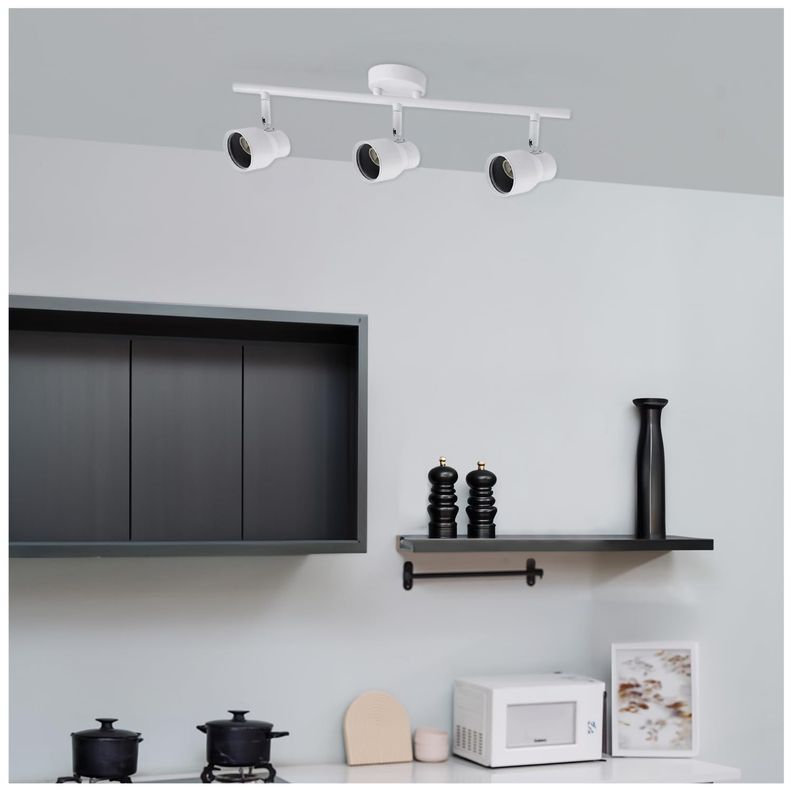 Foco Spot Cielo o Muro Porta 3xGU-10 Round Blanco Incluye  Ampolleta -4