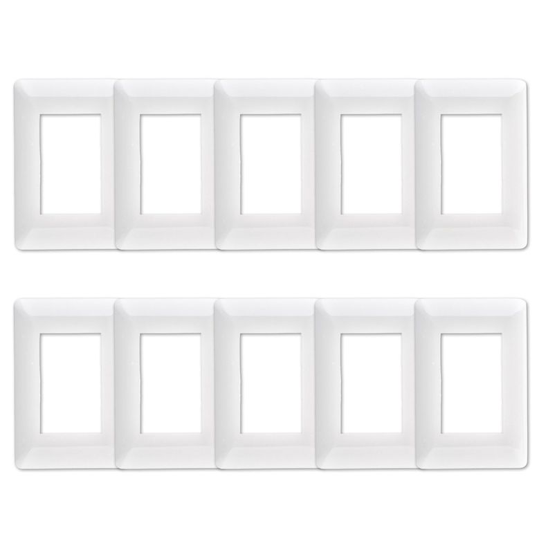 Pack 10 Placa Triple Con Soporte Blanco-0