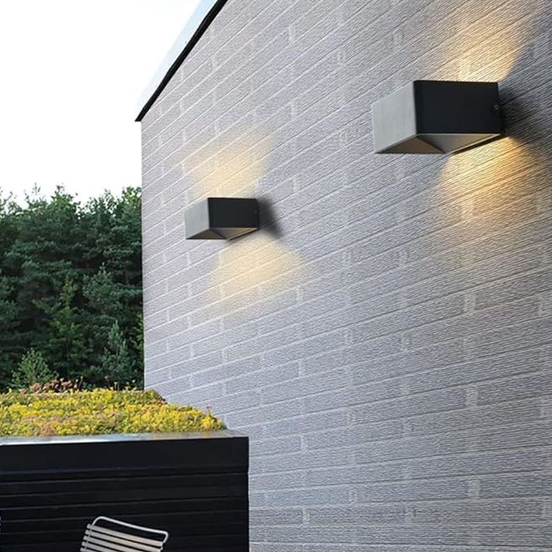 Apliqué LED Decorativo Rectangular 6W Negro-6