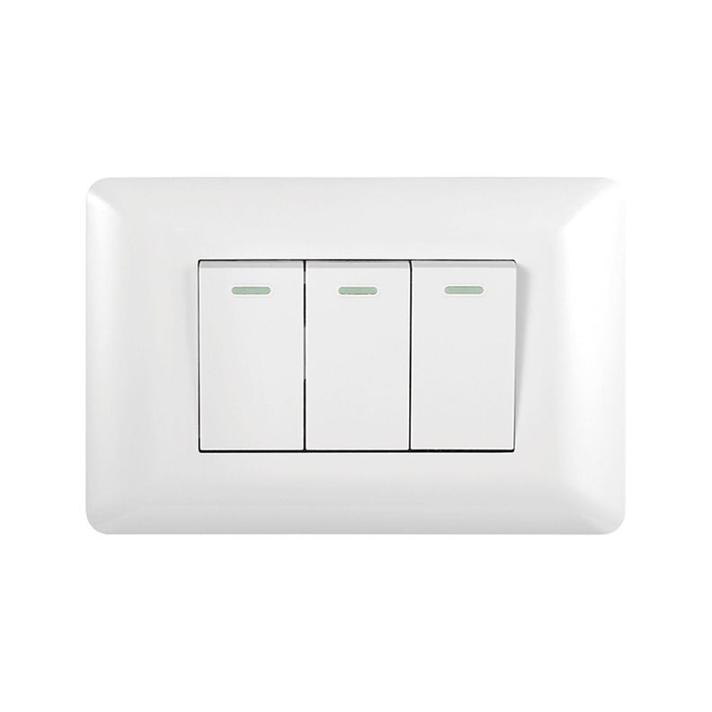 Pack 3 Interruptor Triple 9/12 10A 250V Blanco-1