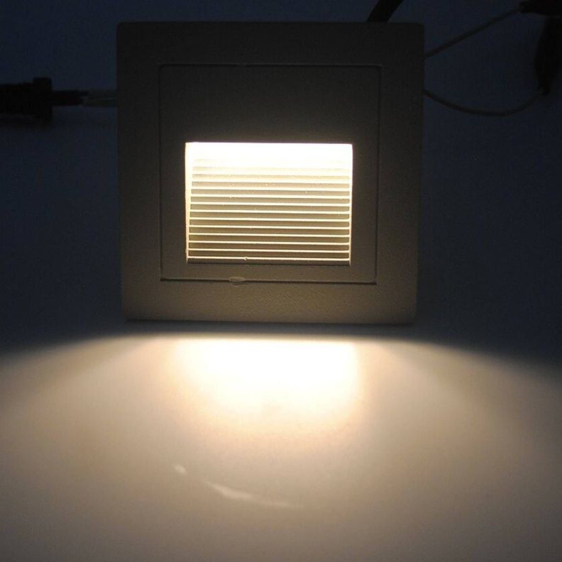 Foco LED Embutido Muro Cuadrado-2