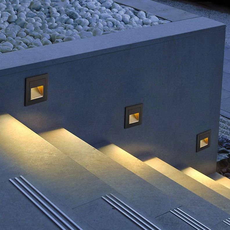 Foco LED Embutido Muro Cuadrado-3