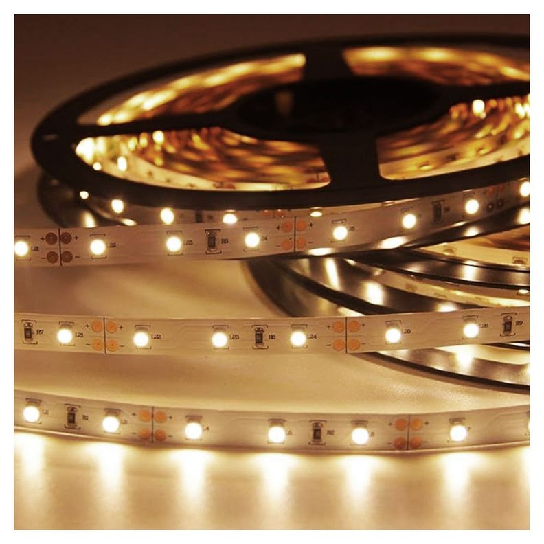 Cinta LED Decorativa Adhesiva 5M 12V IP20 10W/M 120LED/MT Cálido -3