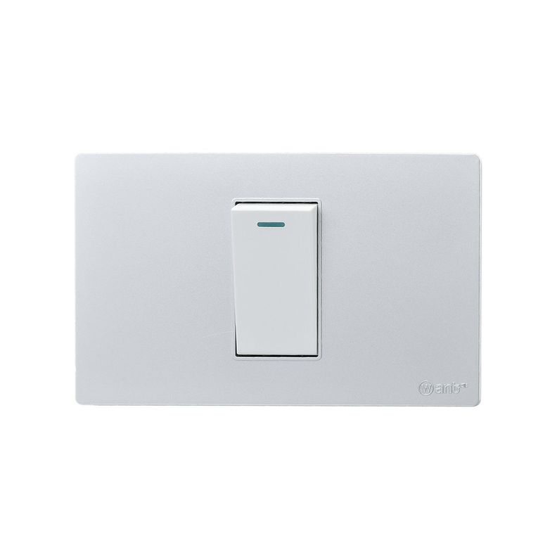 Pack 10 Interruptores Simple Metálico 9/12 16A - Gris/ Blanco-3