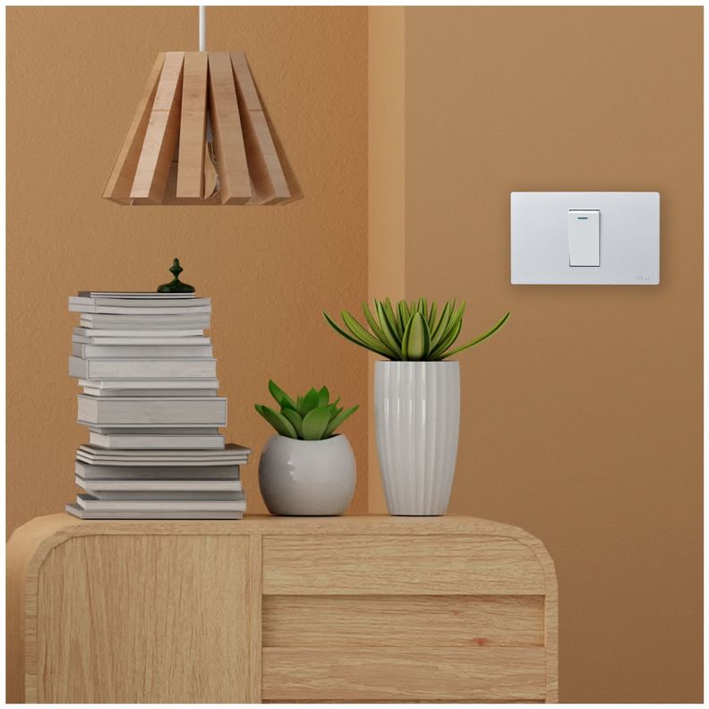 Pack 10 Interruptores Simple Metálico 9/12 16A - Gris/ Blanco-4