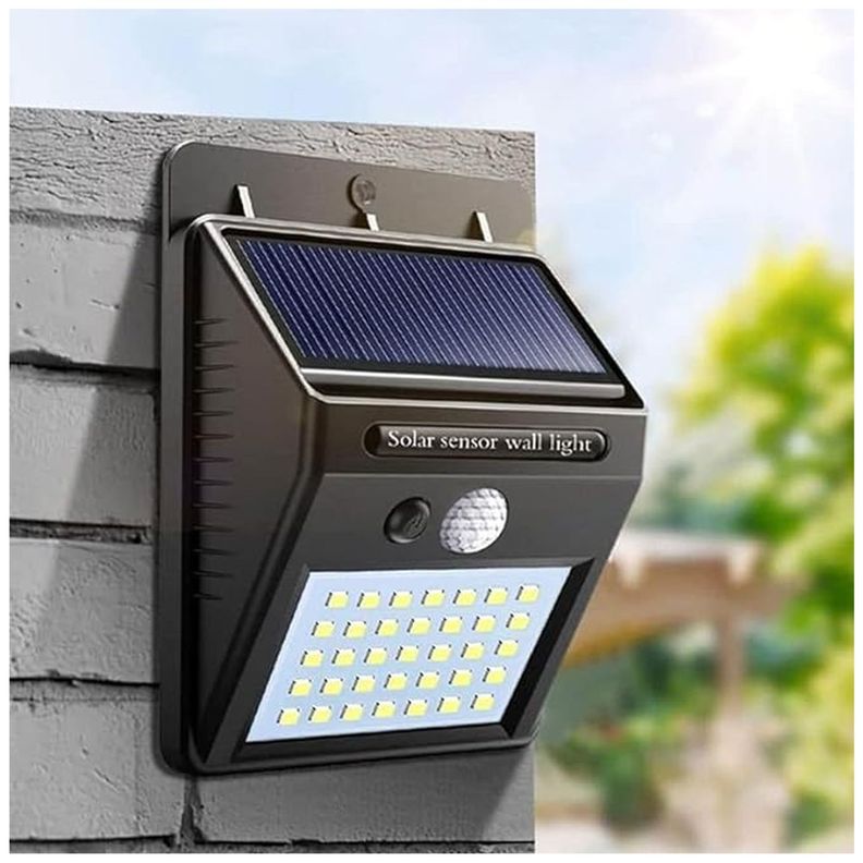 Pack 5 Foco Solar LED Con Sensor De Movimiento 5W-1