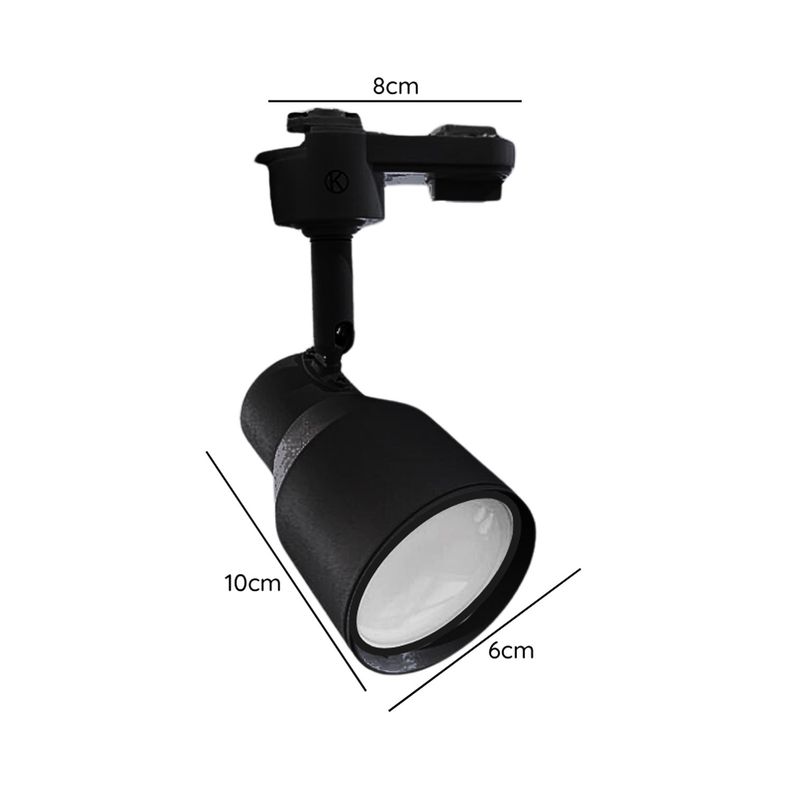 Foco LED Decorativo Riel Monofásico Negro GU-10 Elnath Ampolleta Cálida-1