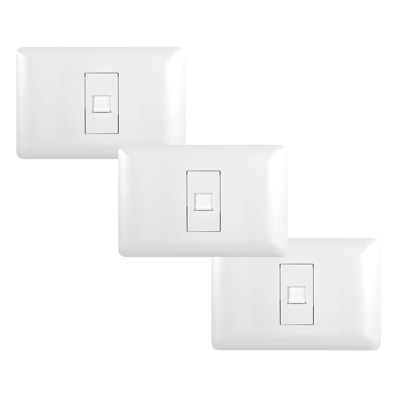 Pack 3 Toma RJ45 Red Internet Blanco-0